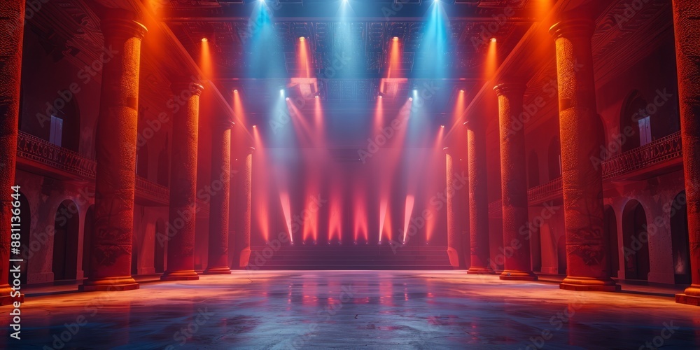 custom made wallpaper toronto digitalFuturistic concert hall with immersive sound and light shows