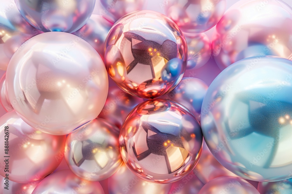 Abstract Futuristic 3D Render of Fluid Metallic Shapes Abstract Futuristic 3D Render of Fluid Metallic Shapes