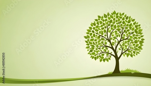 Green ecology and green energy concept background with tree