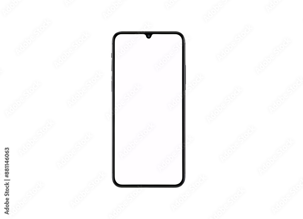 Smartphone frameless blank screen mockup template perspective view.Realistic smartphone mockup. Smartphone frameless blank screen mockup template perspective view.Realistic smartphone mockup.
