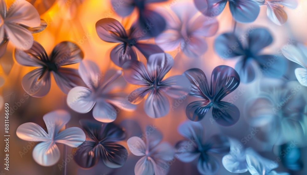 Colorful Bokeh Lights with Flower Shapes Colorful Bokeh Lights with Flower Shapes