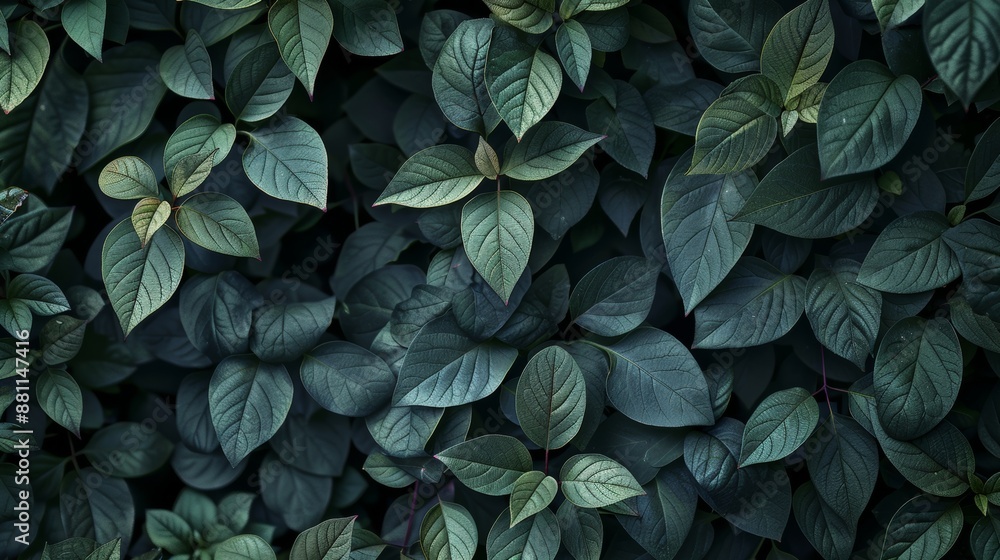 Dark green leaves in the park background image Dark green leaves in the park background image
