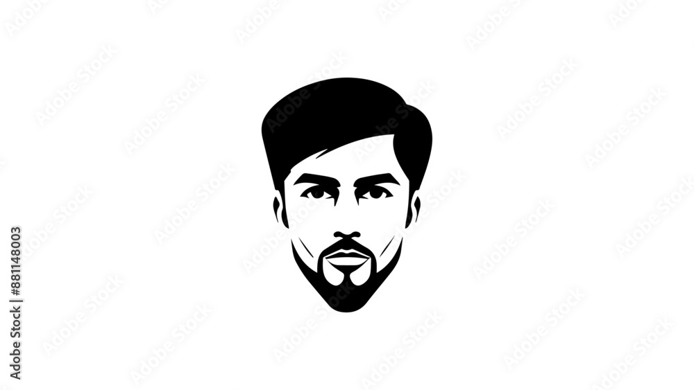 face of a person in vector, simple person face with beard and hair illustration in vector face of a person in vector, simple person face with beard and hair illustration in vector