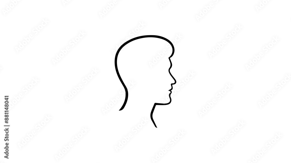 silhouette of a person, simple outline of a person head in vector silhouette of a person, simple outline of a person head in vector