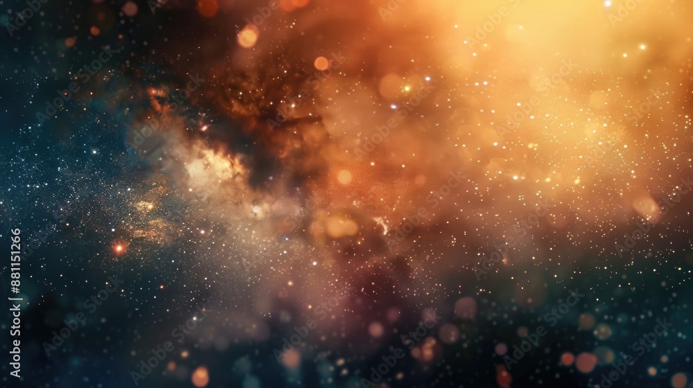 Fototapeta premium Colorful Bokeh Light Effect on Dark Background