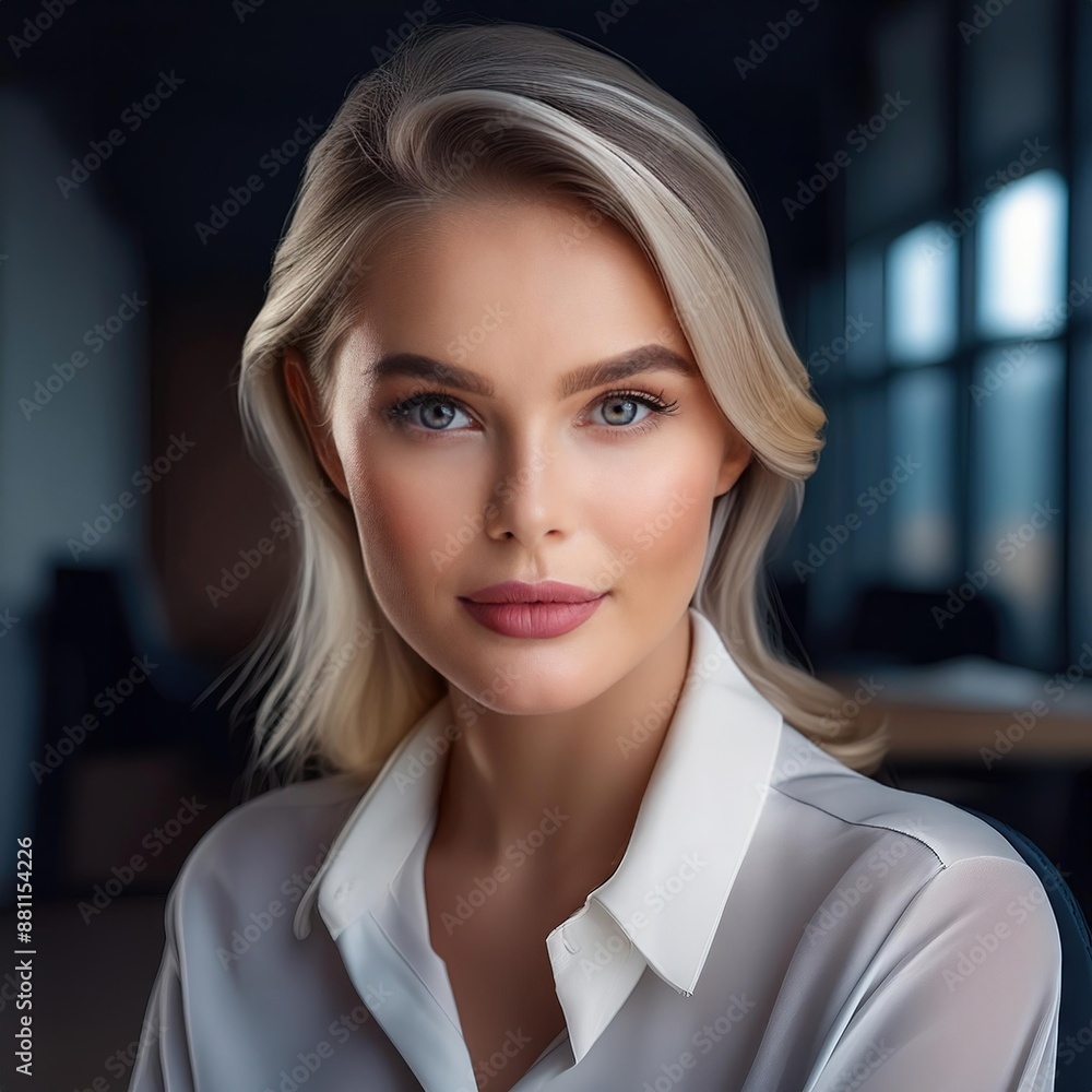 Fototapeta premium Professional Portrait of Confident Blonde Woman