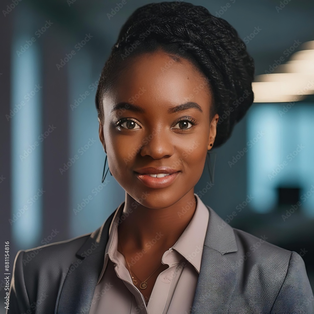 Fototapeta premium Professional Businesswoman in Modern Office Setting