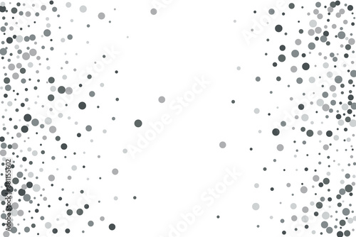Silver glitter confetti on a white background. Illustration of a drop of shiny particles. Decorative element. Luxury background for your design, cards, invitations, gift, vip.