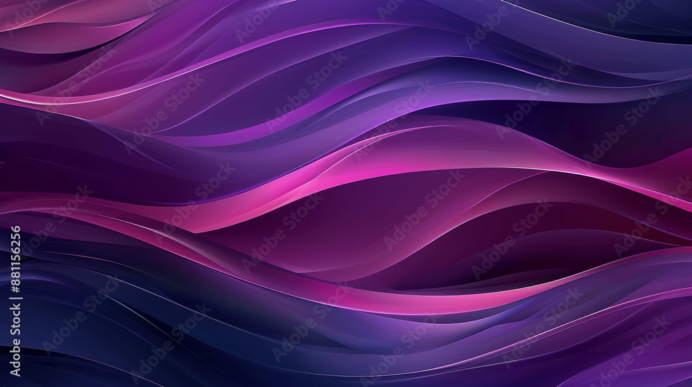 Obraz premium Magenta pink dark blue and purple wavy presentation wallpaper background