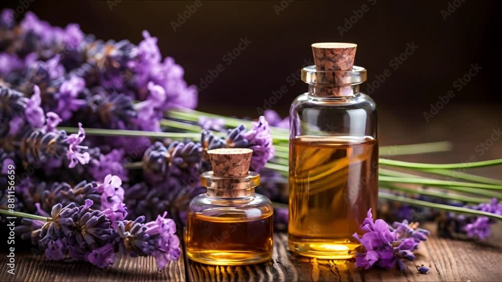 Lavender flowers and essential oils on rustic wooden backdrop with natural light. Concept Lavender Flowers, Essential Oils, Rustic Wooden Backdrop, Natural Light Lavender flowers and essential oils on rustic wooden backdrop with natural light. Concept Lavender Flowers, Essential Oils, Rustic Wooden Backdrop, Natural Light