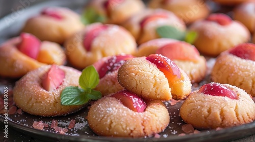 Wallpaper Mural Homemade peach shaped cookies with selective focus Torontodigital.ca