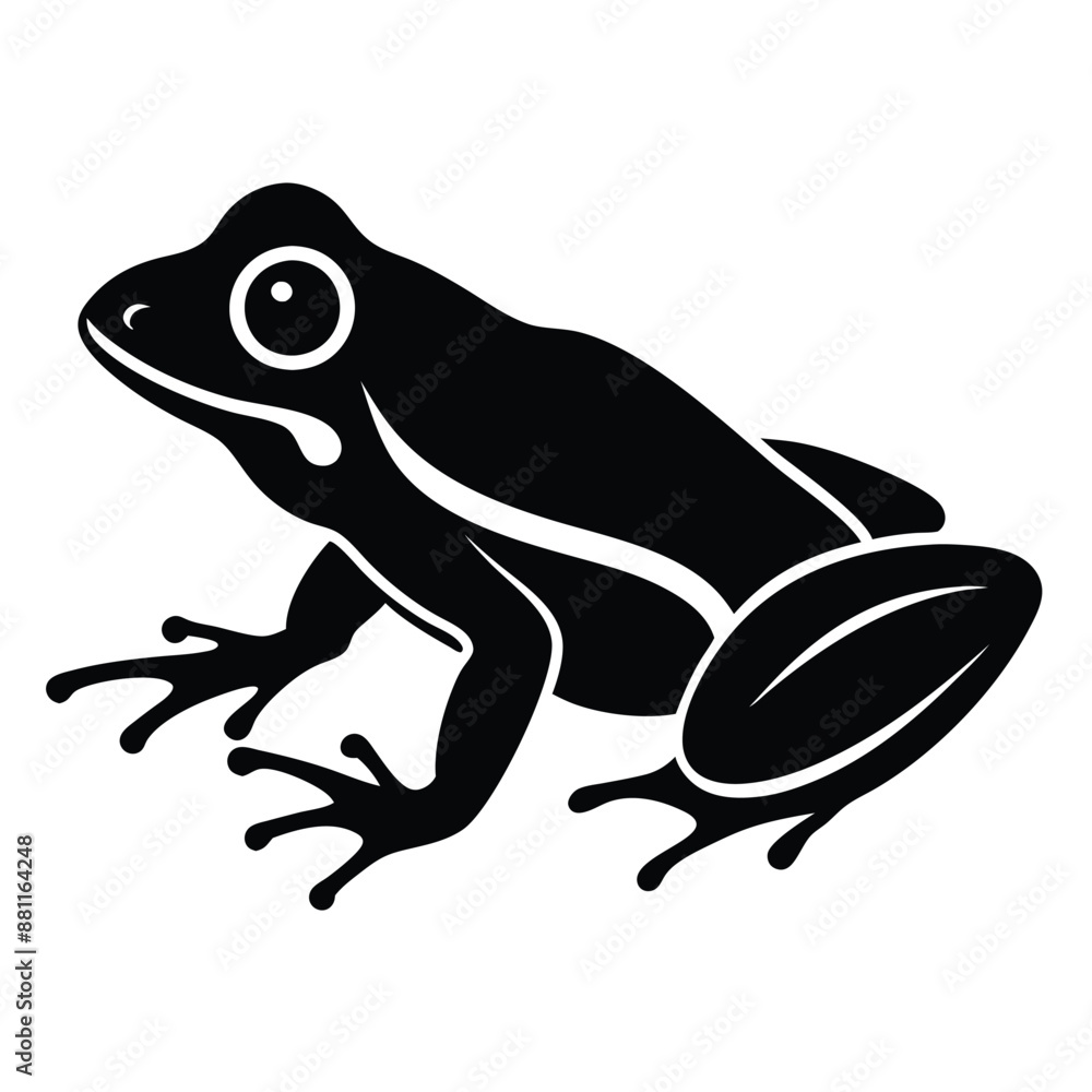 frog silhouette isolated on a white background frog silhouette isolated on a white background