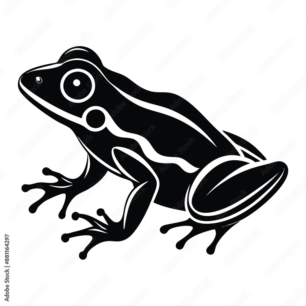 Naklejka premium frog silhouette isolated on a white background 