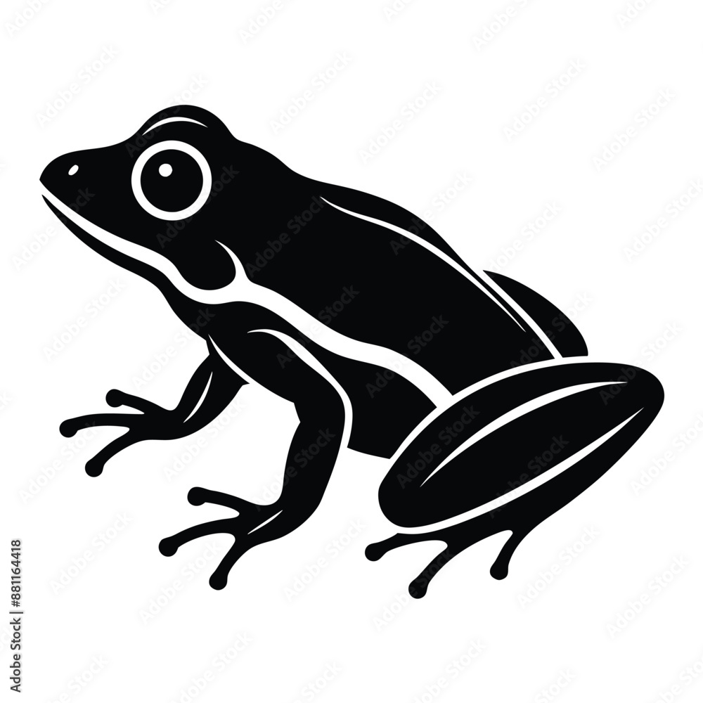 frog silhouette isolated on a white background frog silhouette isolated on a white background