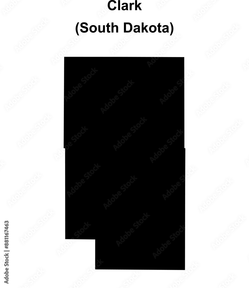 Clark County (South Dakota) blank outline map Clark County (South Dakota) blank outline map