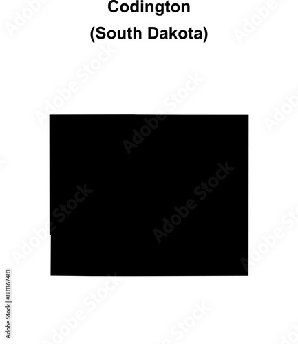 Codington County (South Dakota) blank outline map photo