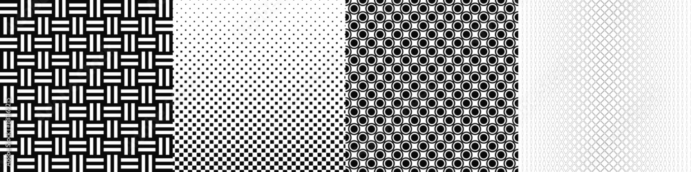 Black and white pattern collection Black and white pattern collection
