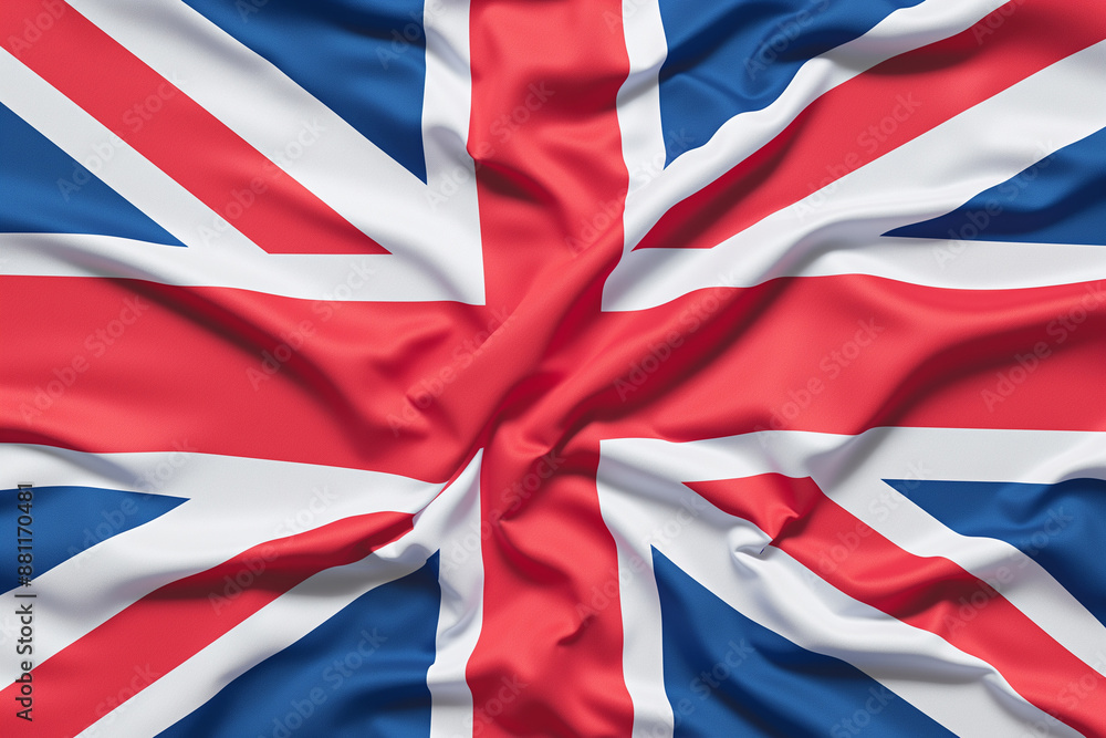 British flag waving. Animated Symbol of the country British flag waving. Animated Symbol of the country