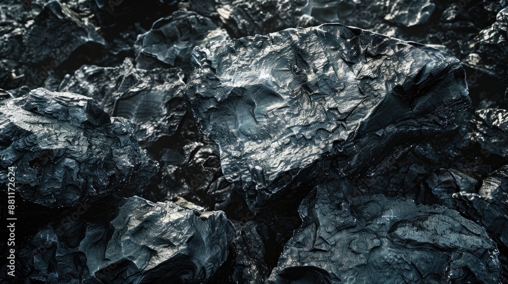 Close look at a dark grey meteorite s surface Close look at a dark grey meteorite s surface