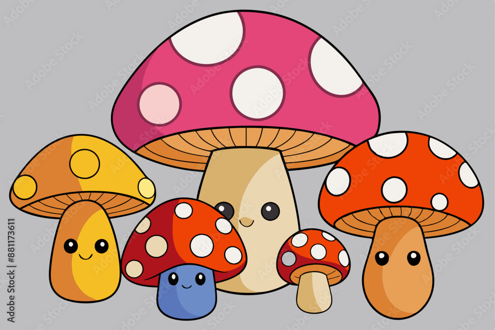 Mushroom Vector Illustration: Cartoon, Clipart, and Line Art Designs. Printable mushroom vector graphics: cartoon, clipart, and line art designs for various uses. Mushroom Vector Illustration: Cartoon, Clipart, and Line Art Designs. Printable mushroom vector graphics: cartoon, clipart, and line art designs for various uses.