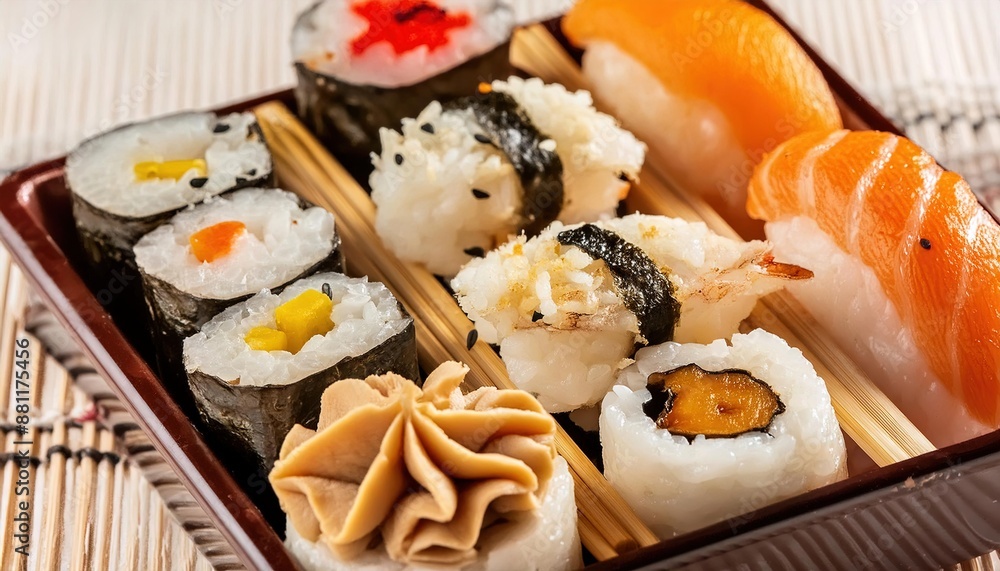 Assorted Sushi Platter with Nigiri and Rolls Assorted Sushi Platter with Nigiri and Rolls