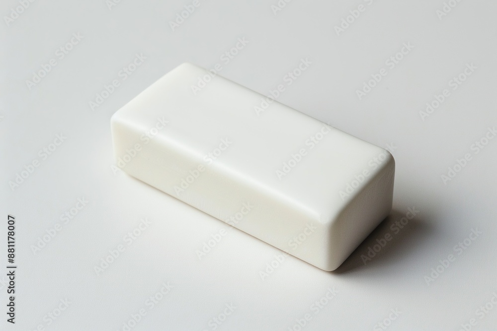 White Pencil Eraser Tool with Solid Background White Pencil Eraser Tool with Solid Background
