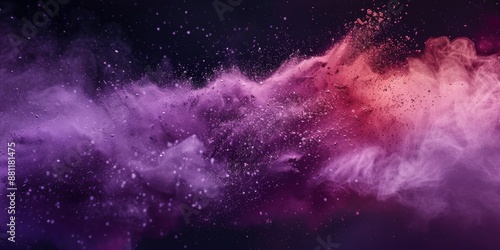 Vibrant Purple Haze with Sparkling Particles Background