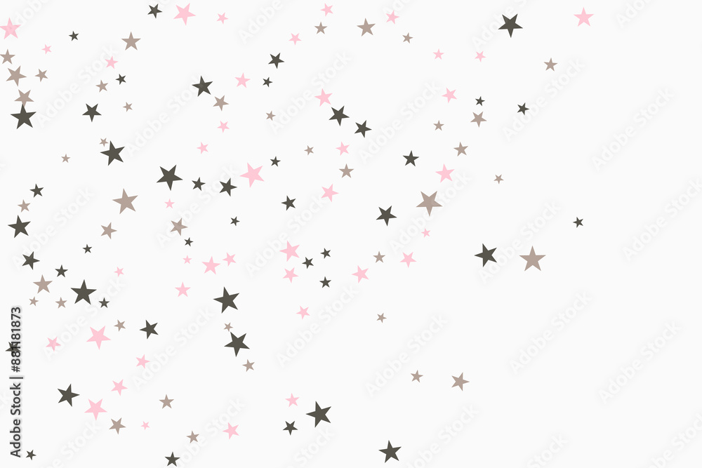 Silver star of confetti. Falling stars on a white background. Illustration of flying shiny stars. Decorative element. Suitable for your design, cards, invitations, gift, vip. Silver star of confetti. Falling stars on a white background. Illustration of flying shiny stars. Decorative element. Suitable for your design, cards, invitations, gift, vip.