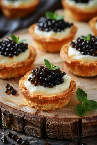 Wallpaper Mural Tartlets with caviar and curd cheese Torontodigital.ca