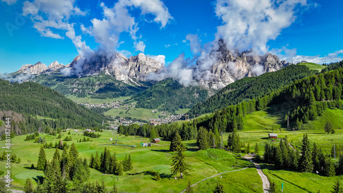 Panoramic view of Sassongher, Corvara, Alta Badia