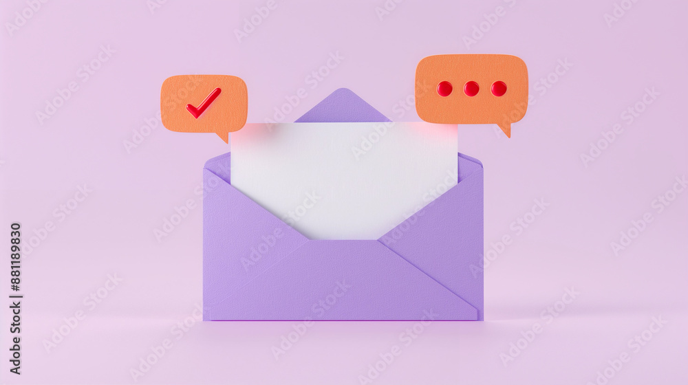 Email Communication and Messaging Symbols. Futuristic Envelope Design Email Communication and Messaging Symbols. Futuristic Envelope Design