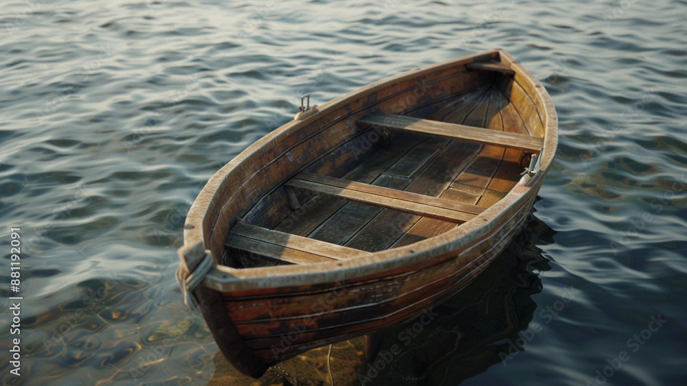 Obraz premium realistic high-resolution photo of dinghy, with detailed background