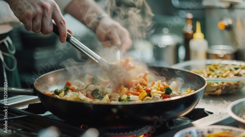 A close-up of a chef preparing a traditional dish from scratch. 