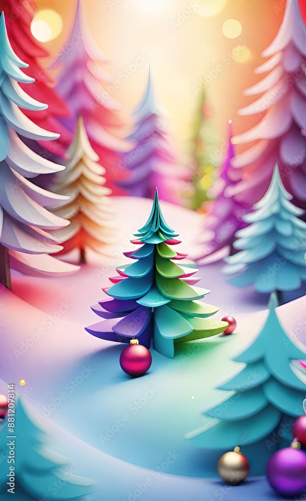 christmas tree with balls and snowflakes christmas tree with balls and snowflakes
