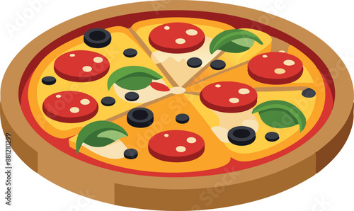 Slice of pizza with cheese and toppings