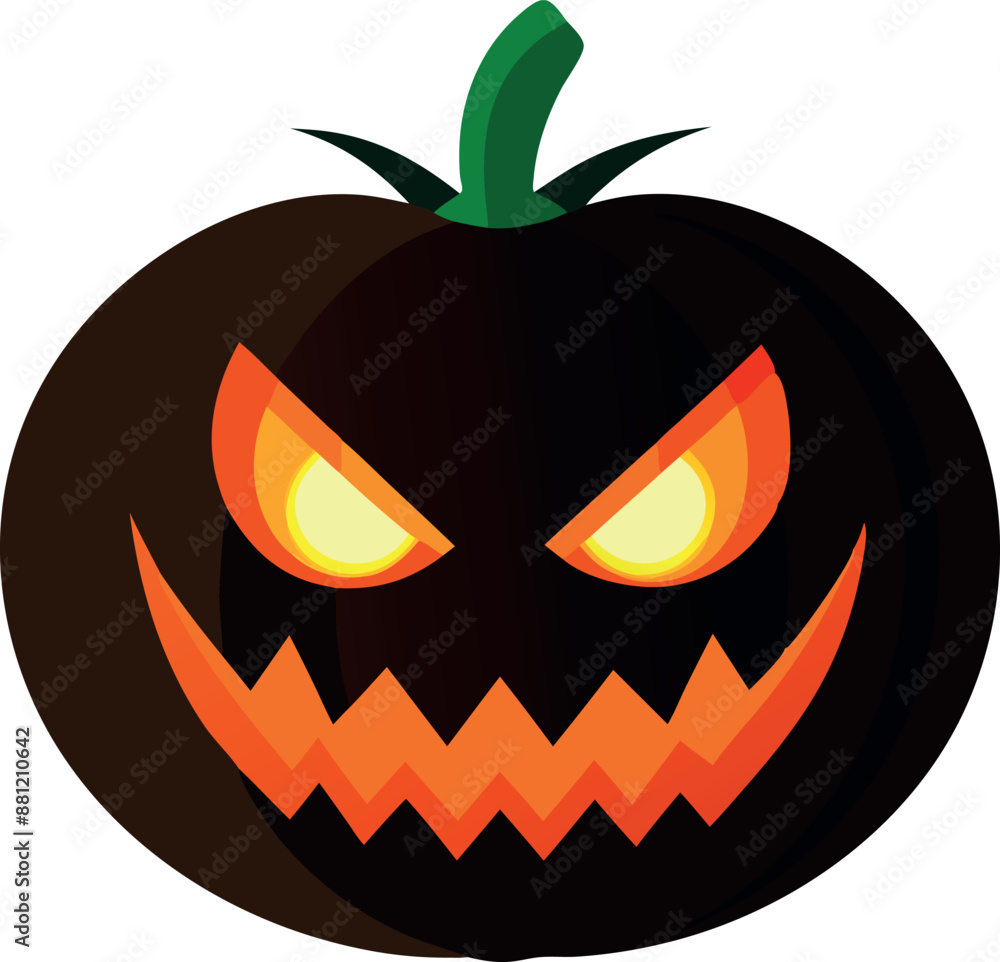 Carved pumpkin with a scary face Carved pumpkin with a scary face