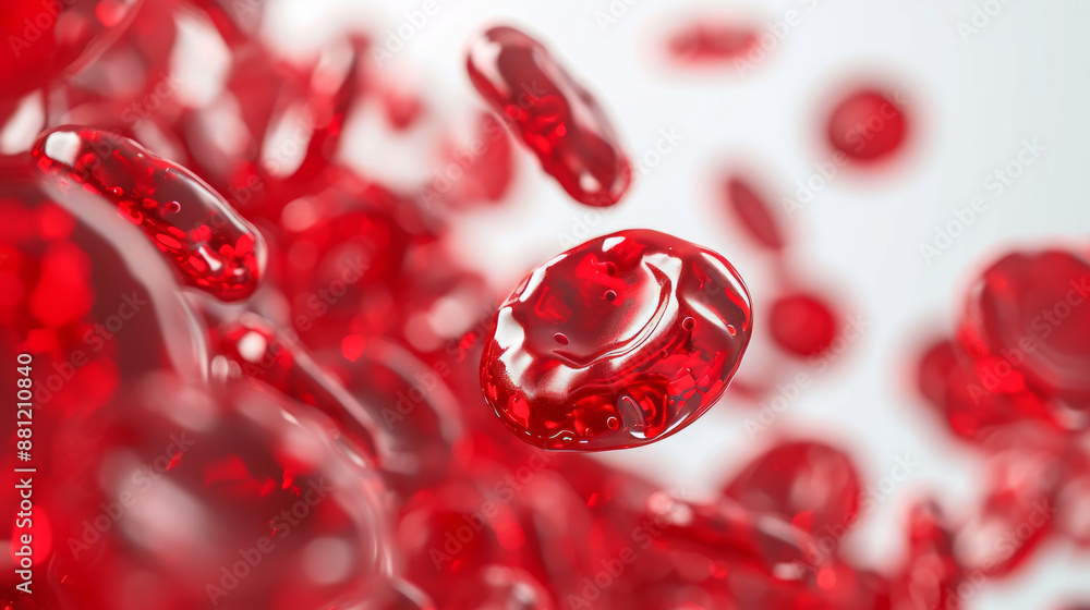 Abstract Blood cells flowing in a vessel Abstract Blood cells flowing in a vessel