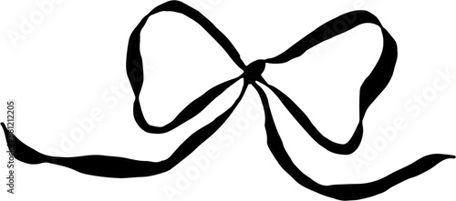 Hand drawn bow illustration doodle