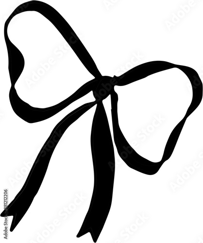 Hand drawn bow illustration doodle