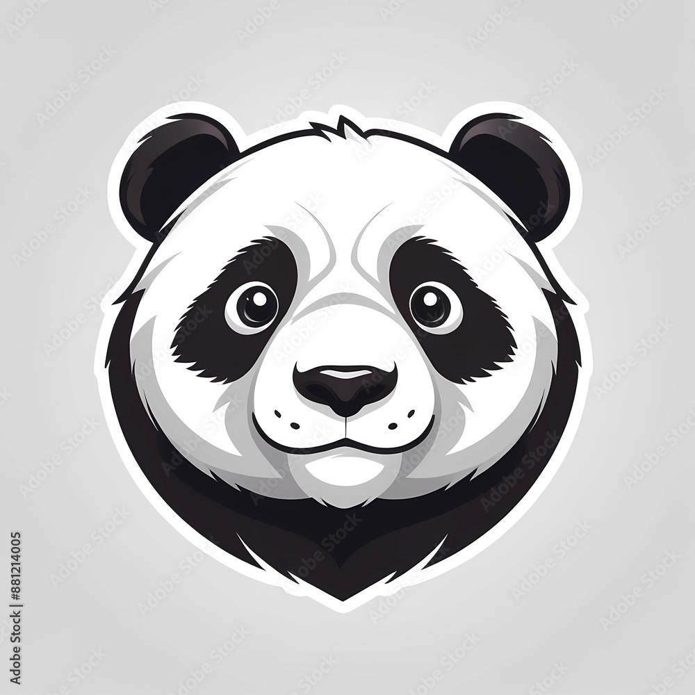 panda head illustration, simple panda logo panda head illustration, simple panda logo