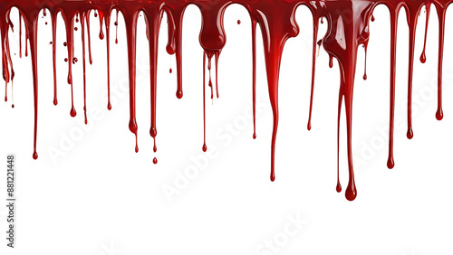 blood dripping isolated on transparent background, png, 
