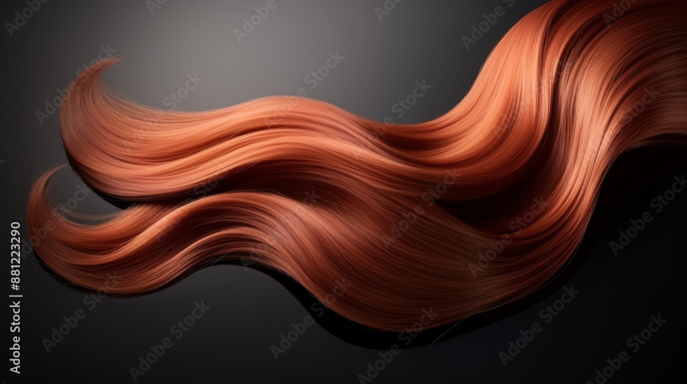 Voluminous hair and smooth skin, concept of hair treatment and care, 3d rendering Voluminous hair and smooth skin, concept of hair treatment and care, 3d rendering