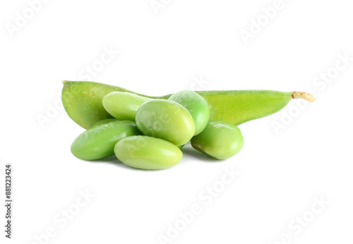 Wallpaper Mural Raw green edamame pod with soybeans isolated on white Torontodigital.ca