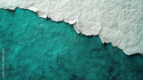 Wallpaper Mural Abstract Craft Paper Texture with Emerald Border Torontodigital.ca