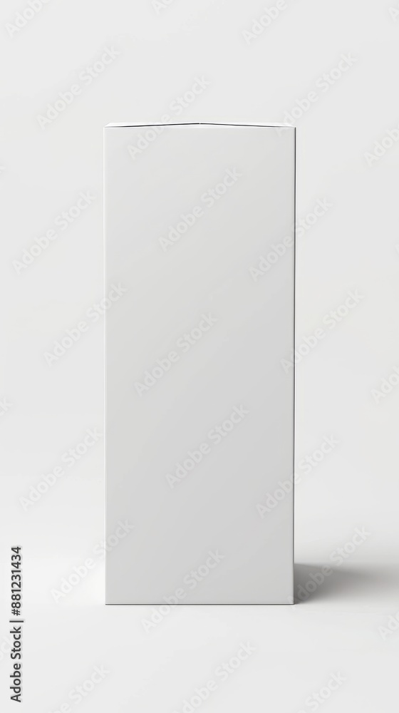 Blank rectangular box standing up on a white background - Blank rectangular box standing up on a white background -