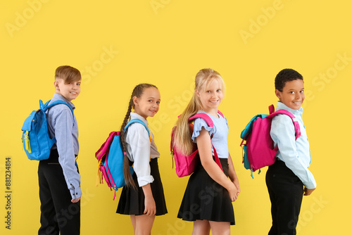 Diverse group of happy scho...