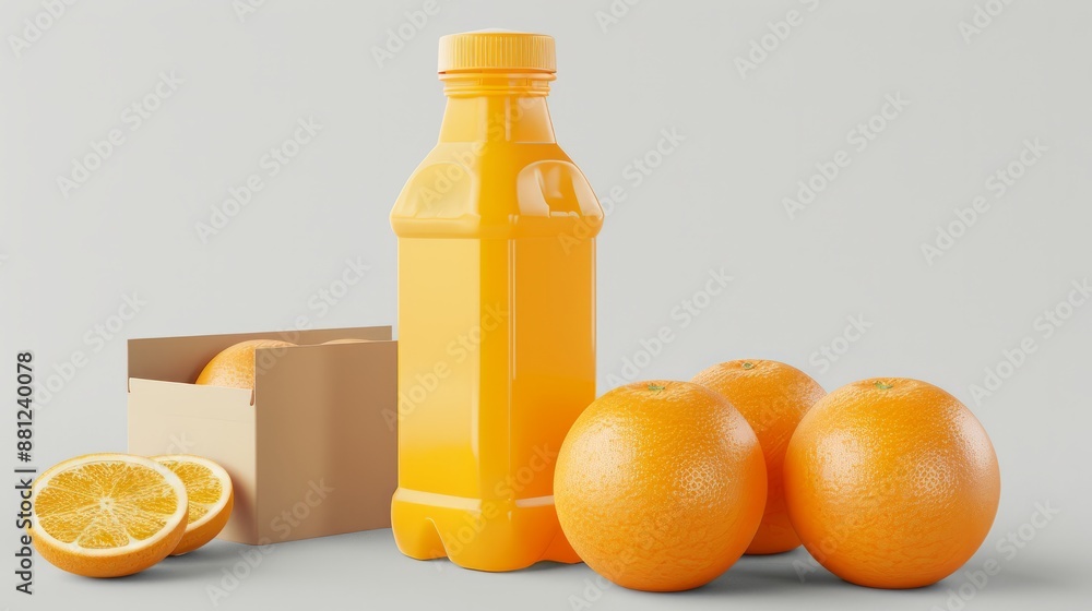Carton of orange juice with clipping path Carton of orange juice with clipping path