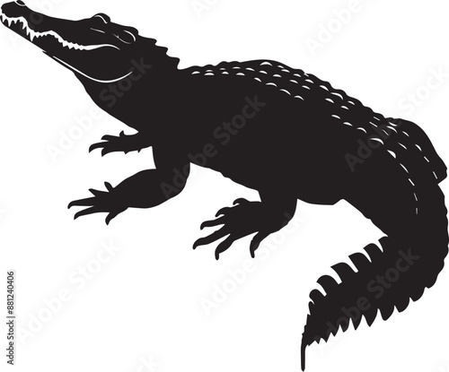 crocodile in a black