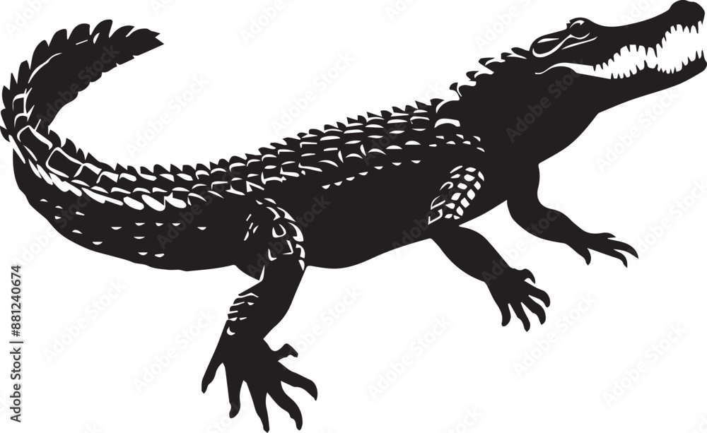 Naklejka premium crocodile with a background