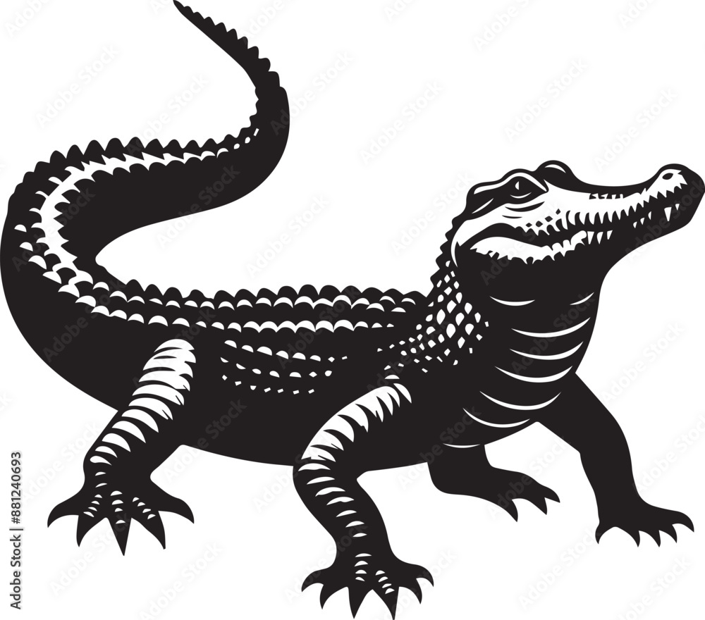 Obraz premium crocodile with a background